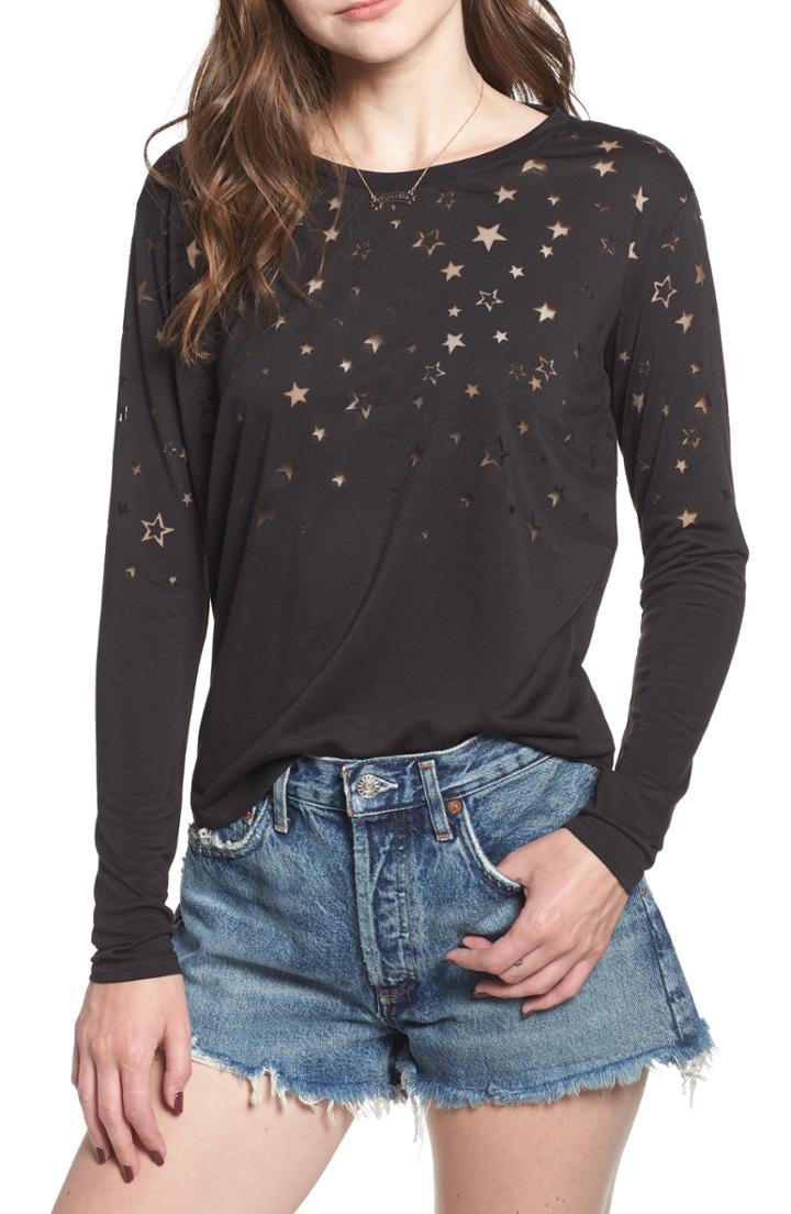Women's Cece Smock Velvet Top