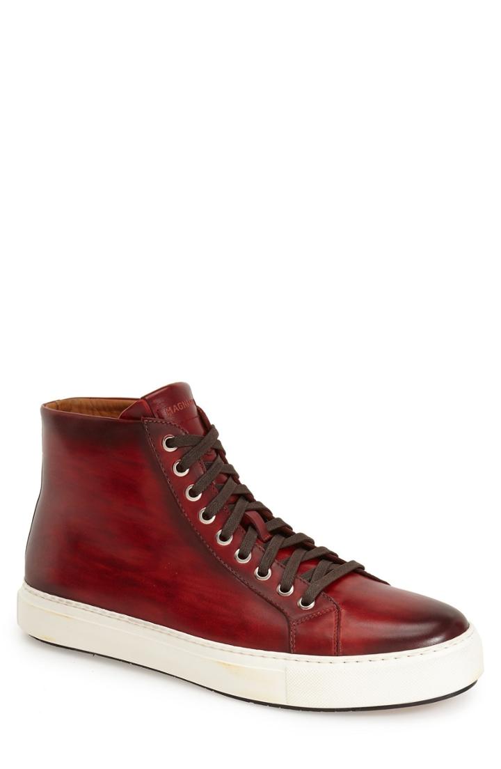 Men's Magnanni Brando High Top Sneaker M - Red