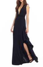 Women's Ml Monique Lhullier Sleeveless Crepe Gown - Blue