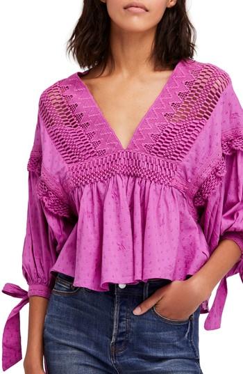 Women's Free People Drive You Mad Blouse - Purple