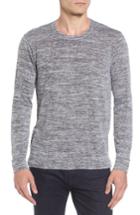 Men's Velvet By Graham & Spencer Modern Trim Marled Long Sleeve T-shirt, Size - Grey