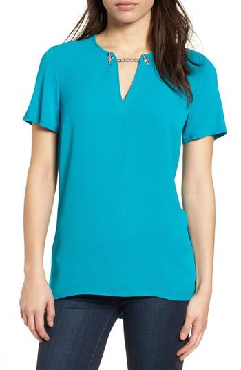 Women's Michael Michael Kors Mix Media Chain Top