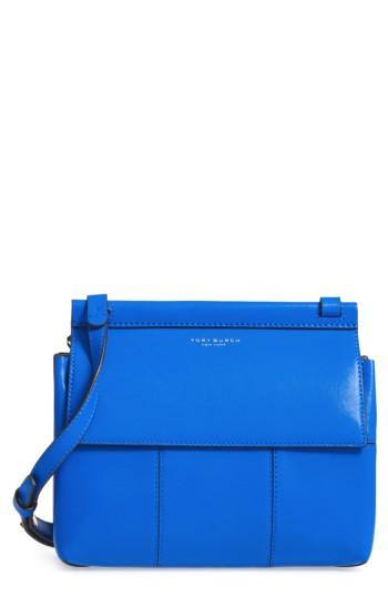 Tory Burch Block T Leather Crossbody Bag - Blue