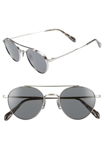 Men's Oliver Peoples Watts 49mm Round Sunglasses - Grey