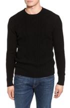 Men's Peter Millar Crown Wool Blend Fisherman Sweater - Black
