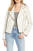 Women's Cupcakes And Cashmere Vivica Faux Leather Jacket - Ivory