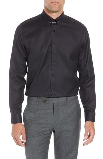 Men's Ted Baker London Leek Slim Fit Solid Dress Shirt - Blue