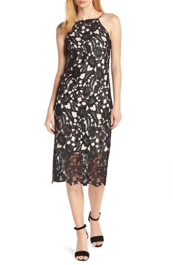 Women's Sam Edelman Halter Top Lace Midi Dress
