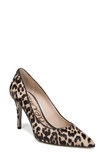 Women's Sam Edelman Margie Genuine Calf Hair Pump M - Brown