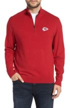 Men's Cutter & Buck Kansas City Chiefs - Lakemont Regular Fit Quarter Zip Sweater, Size - Red