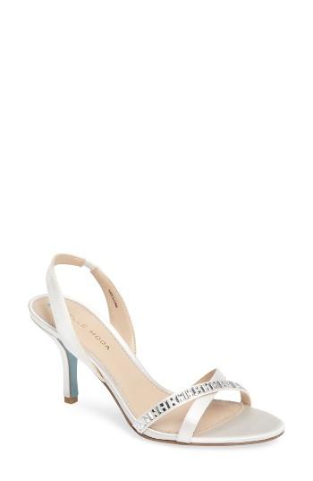 Women's Pelle Moda Inna Embellished Slingback Sandal M - White