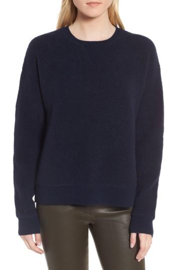 Women's Nordstrom Signature Cashmere Blend Boucle Sweater - Blue