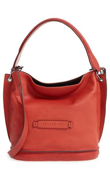 Longchamp '3d' Leather Crossbody Hobo - Blue/green