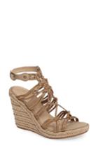 Women's Johnston & Murphy Mindy Woven Wedge Sandal M - Metallic