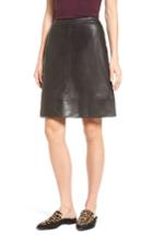 Women's Halogen A-line Leather Skirt