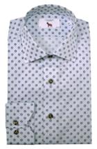 Men's Lorenzo Uomo Trim Fit Floral Print Dress Shirt - 32 - Blue