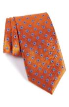 Men's Nordstrom Men's Shop Harry Neat Medallion Silk Tie, Size - Orange