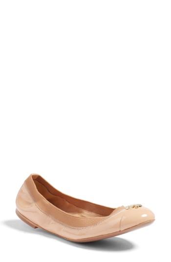 Women's Tory Burch 'jolie' Ballet Flat .5 M - Beige