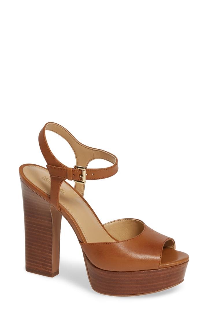 Women's Michael Michael Kors Bennett Platform Sandal .5 M - Beige