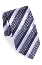 Men's Canali Check & Stripe Silk Tie