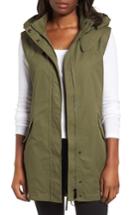 Women's Sam Edelman Elongated Hooded Vest - Green