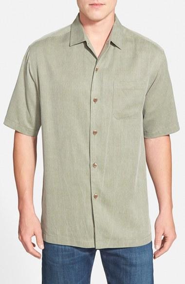 Men's Tommy Bahama 'san Clemente' Original Fit Silk Camp Shirt - Green