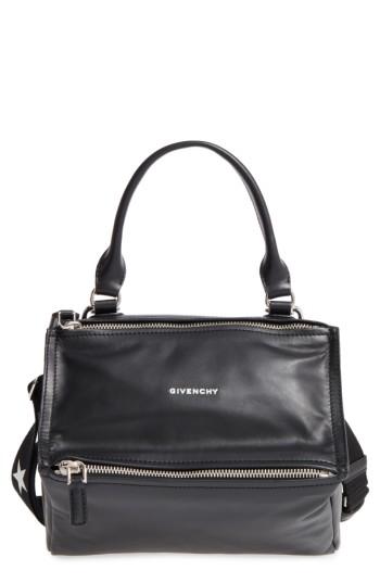 Givenchy Small Pandora - Logo Leather Satchel - Black