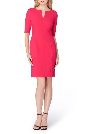 Women's Tahari Split Neck Sheath Dress