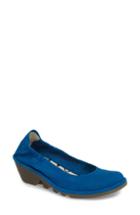 Women's Fly London Pled Wedge .5-6us / 36eu - Blue