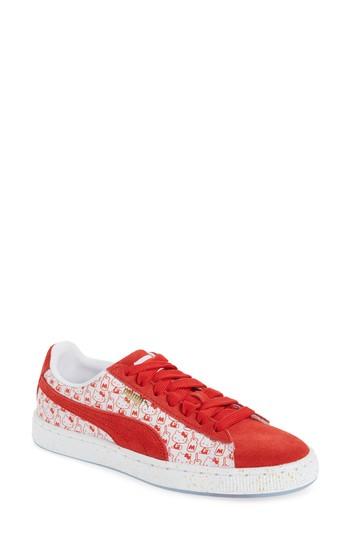 Women's Puma X Hello Kitty Suede Classic Sneaker M - Red