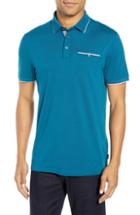 Men's Ted Baker London Derry Modern Slim Fit Polo (xxl) - Blue/green