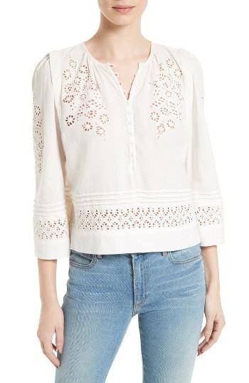 Women's Rebecca Taylor Adeline Eyelet Embroidered Top
