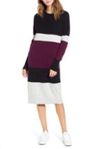 Women's Bp. Stripe Sweater Dress, Size - Purple