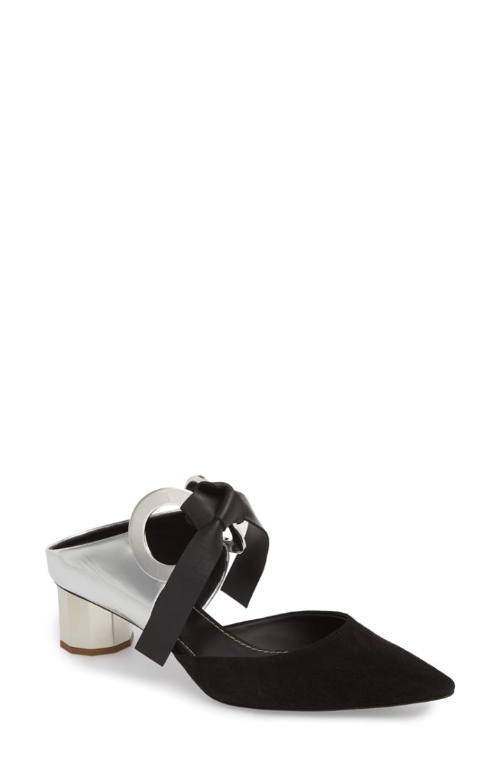 Women's Proenza Schouler Grommet Pointy Toe Mule Us / 40eu - Metallic