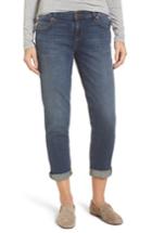 Women's Eileen Fisher Organic Cotton Boyfriend Jeans, Size 10 - Blue (online Only) (regular & )