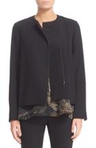 Women's Lafayette 148 New York Paolina Jersey Trim Jacket