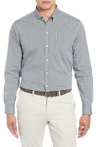 Men's Cutter & Buck Casey Regular Fit Check Sport Shirt, Size - Green