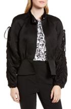 Women's Lewit Ruched Sleeve Jacket - Black