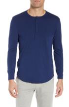 Men's Goodlife Scallop Hem Henley Shirt - Blue