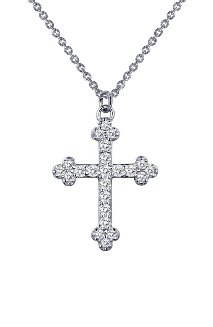 Women's Lafonn Pave Simulated Diamond Cross Pendant Necklace