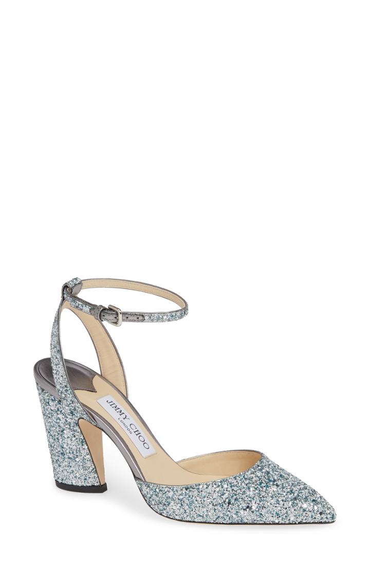 Women's Jimmy Choo Micky Ankle Strap Pump Us / 37eu - Blue