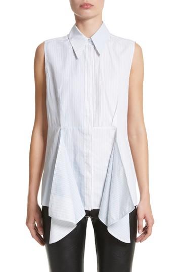 Women's Stella Mccartney Ruffle Peplum Cotton & Silk Top Us / 34 It - White