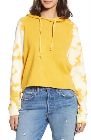 Women's Rvca Siren Tie Dye Hoodie - Yellow