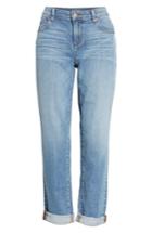 Petite Women's Eileen Fisher Organic Cotton Boyfriend Jeans, Size 12p - Blue (online Only) (regular & )