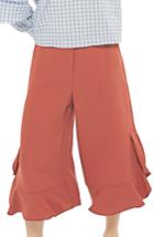 Petite Women's Topshop Frill Hem Culottes P Us (fits Like 0p) - Burgundy