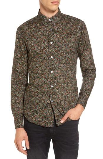 Men's Naked & Famous Floral Shirt - Black