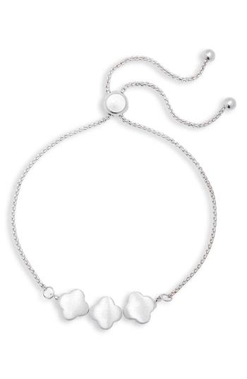 Women's Canvas Jewelry Clover Charm Chain Bolo Bracelet