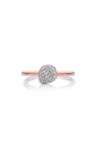 Women's Monica Vinader Nura Mini Diamond Pave Pebble Stacking Ring