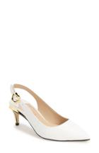 Women's J. Renee 'pearla' Slingback Pointy Toe Pump .5 Aa - White