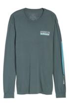 Men's Rip Curl The Pump Long Sleeve Logo Graphic T-shirt - Blue/green